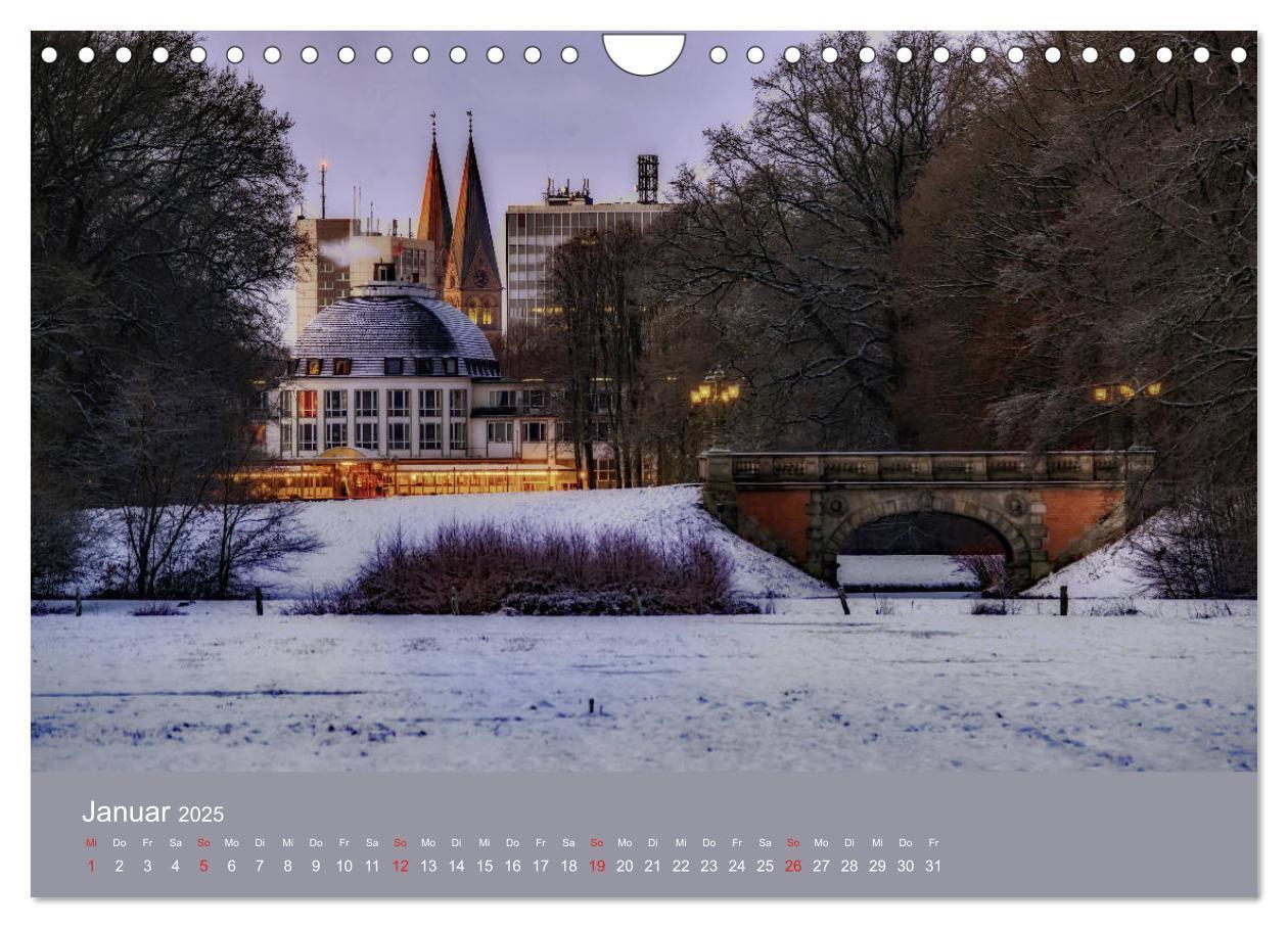 Bild: 9783435177684 | Nachts in Bremen (Wandkalender 2025 DIN A4 quer), CALVENDO...