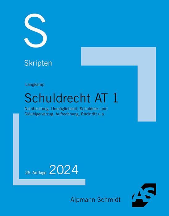 Cover: 9783867528955 | Skript Schuldrecht AT 1 | Tobias Langkamp | Taschenbuch | 282 S.