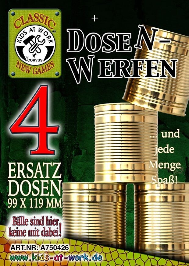 Cover: 4047542754264 | Corvus A750426 - Kids-at-Work, Dosenwerfen Ersatzdosen, 4 Stück,...