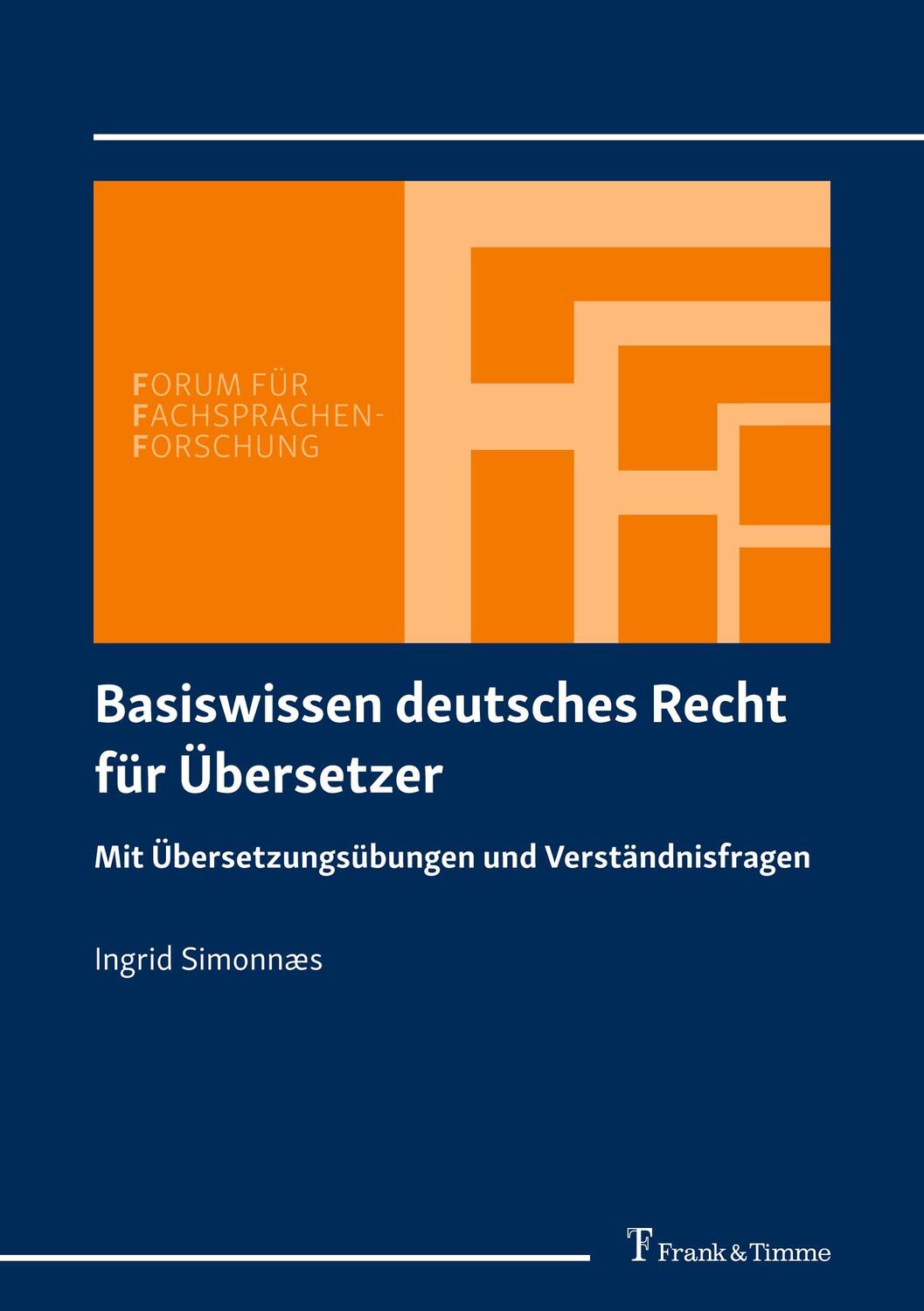 Cover: 9783732909988 | Basiswissen deutsches Recht für Übersetzer | Ingrid Simonnæs | Buch