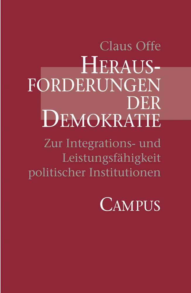 Cover: 9783593371535 | Herausforderungen der Demokratie | Claus Offe | Taschenbuch | 356 S.