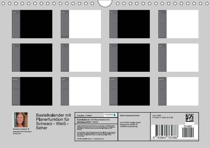 Bild: 9783664765386 | Bastelkalender mit Planerfunktion / Für Schwarz - Weiß - Seher...