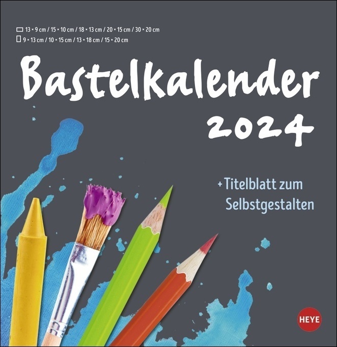 Cover: 9783756402045 | Bastelkalender 2024 anthrazit groß. Blanko-Kalender zum Basteln und...