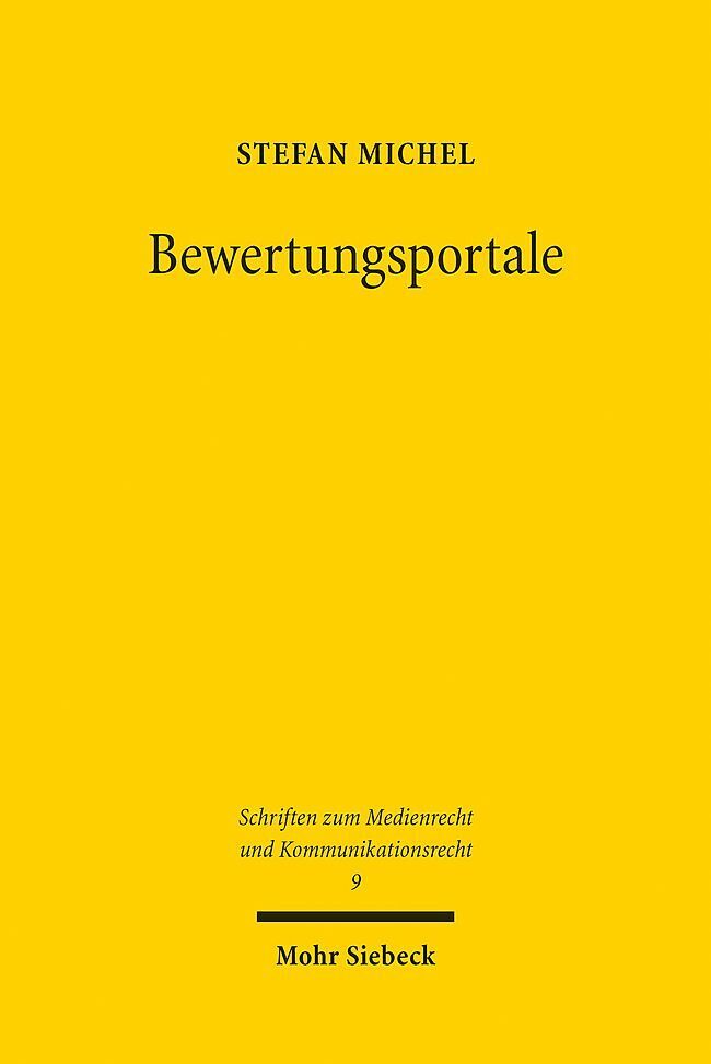Cover: 9783161617348 | Bewertungsportale | Stefan Michel | Taschenbuch | XXVI | Deutsch