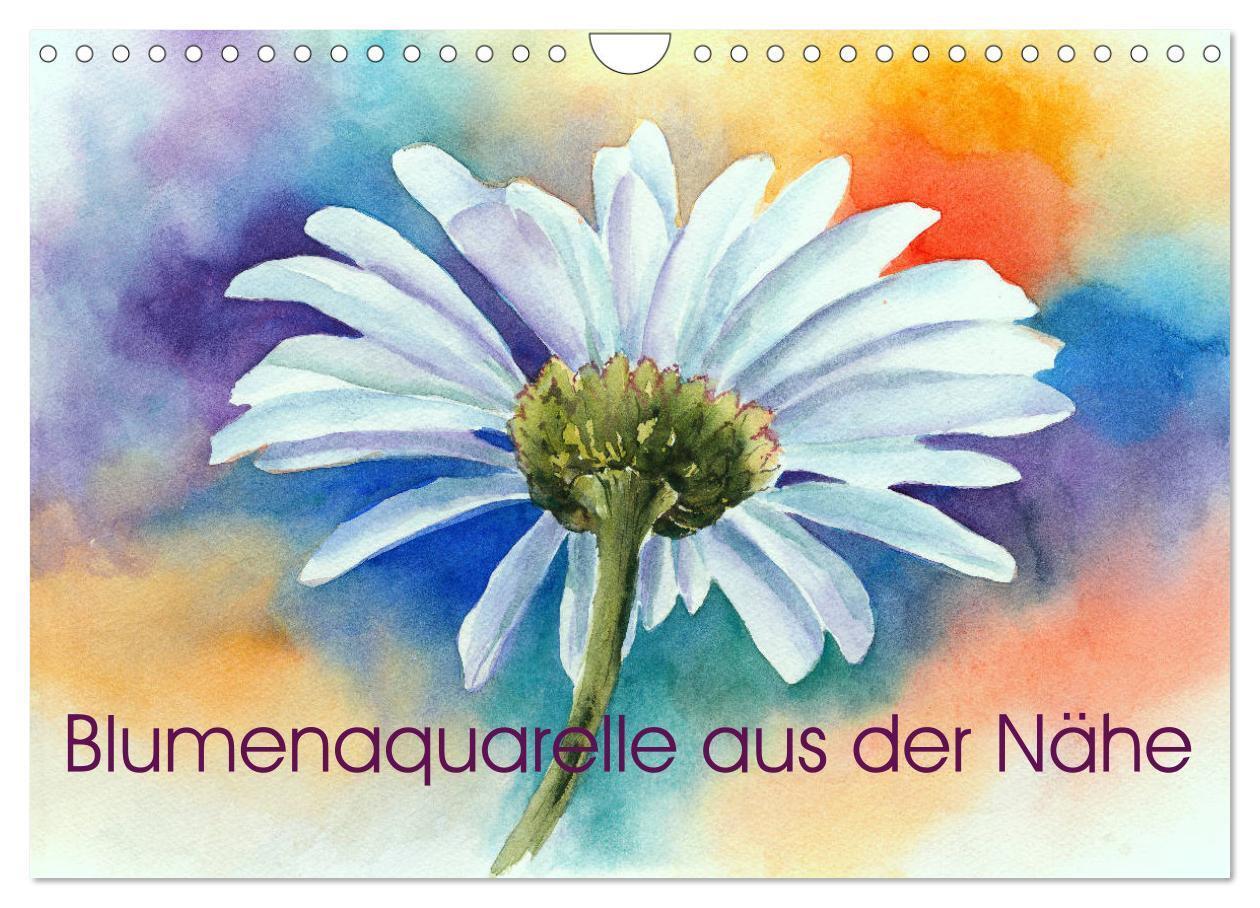 Cover: 9783383046995 | Blumenaquarelle aus der Nähe (Wandkalender 2024 DIN A4 quer),...