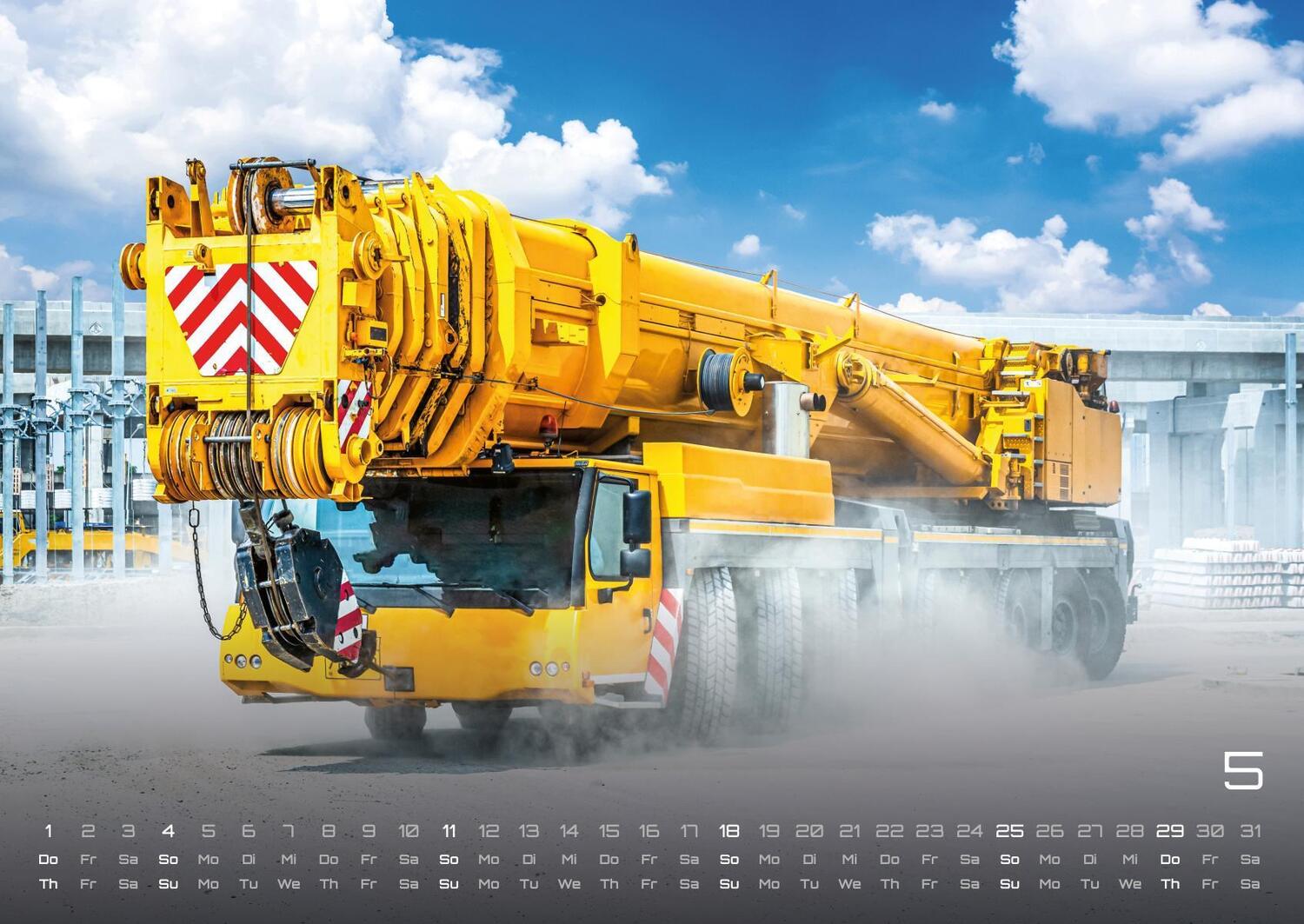 Bild: 9783986733834 | Baumaschinen - gigantische Bauhelfer - 2025 - Kalender DIN A2 | de