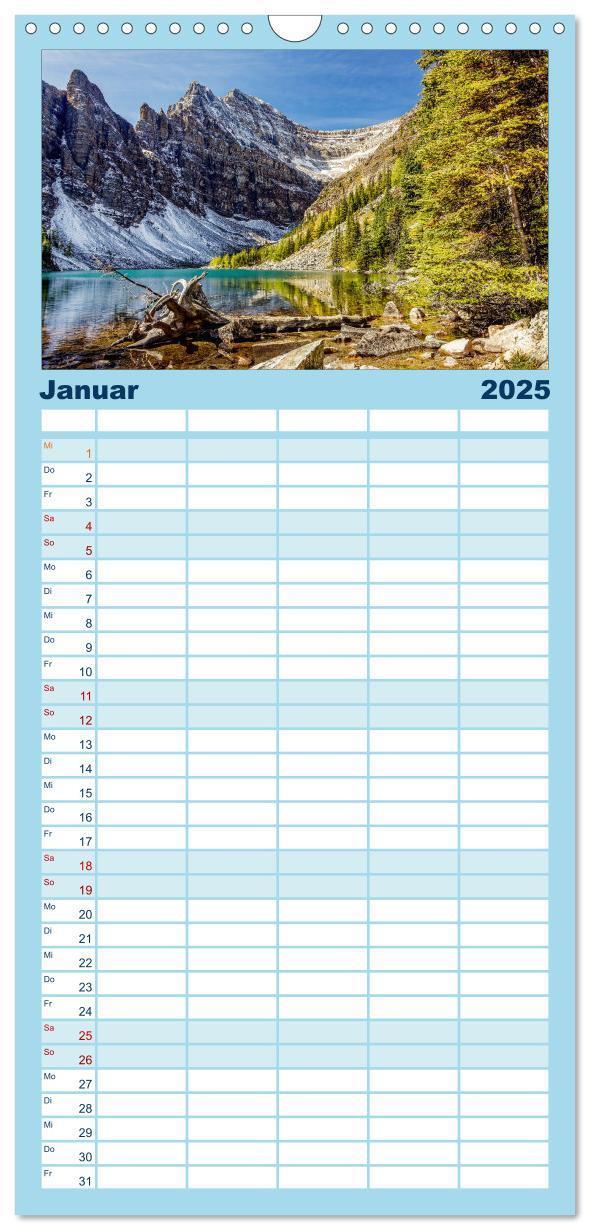 Bild: 9783457119617 | Familienplaner 2025 - West-Kanada mit 5 Spalten (Wandkalender, 21 x...