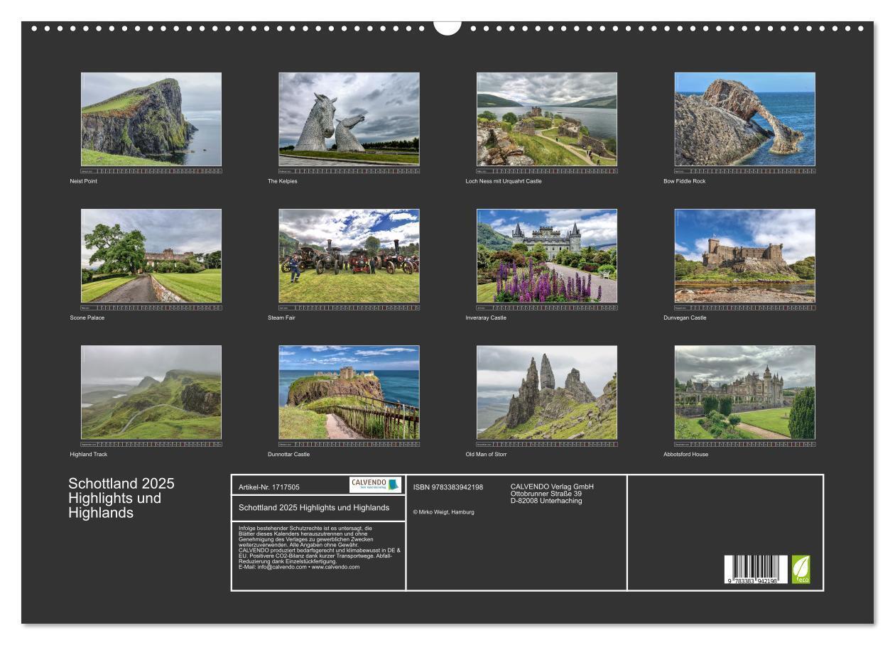 Bild: 9783383942198 | Schottland 2025 Highlights und Highlands (Wandkalender 2025 DIN A2...