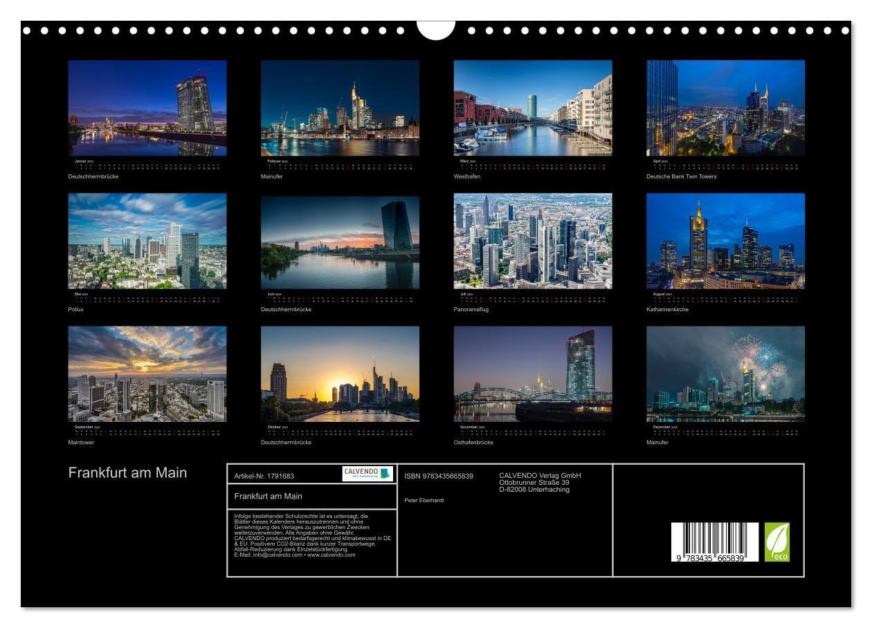 Bild: 9783435665839 | Frankfurt am Main (Wandkalender 2025 DIN A3 quer), CALVENDO...