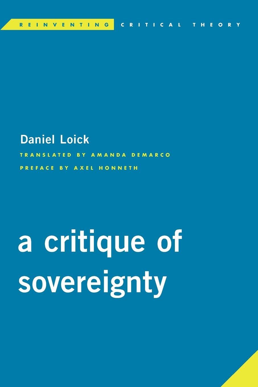Cover: 9781786600394 | A Critique of Sovereignty | Daniel Loick | Taschenbuch | Paperback