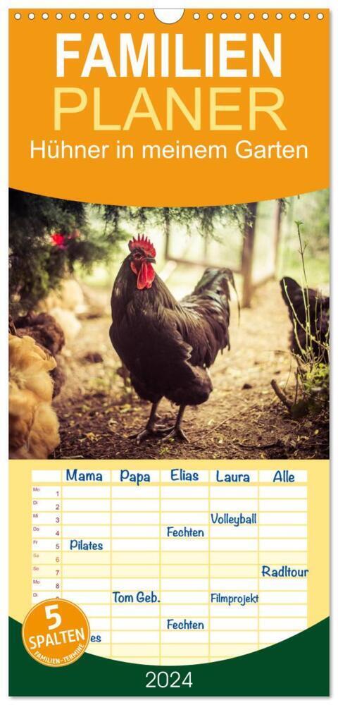 Cover: 9783383075162 | Familienplaner 2024 - Hühner in meinem Garten mit 5 Spalten...