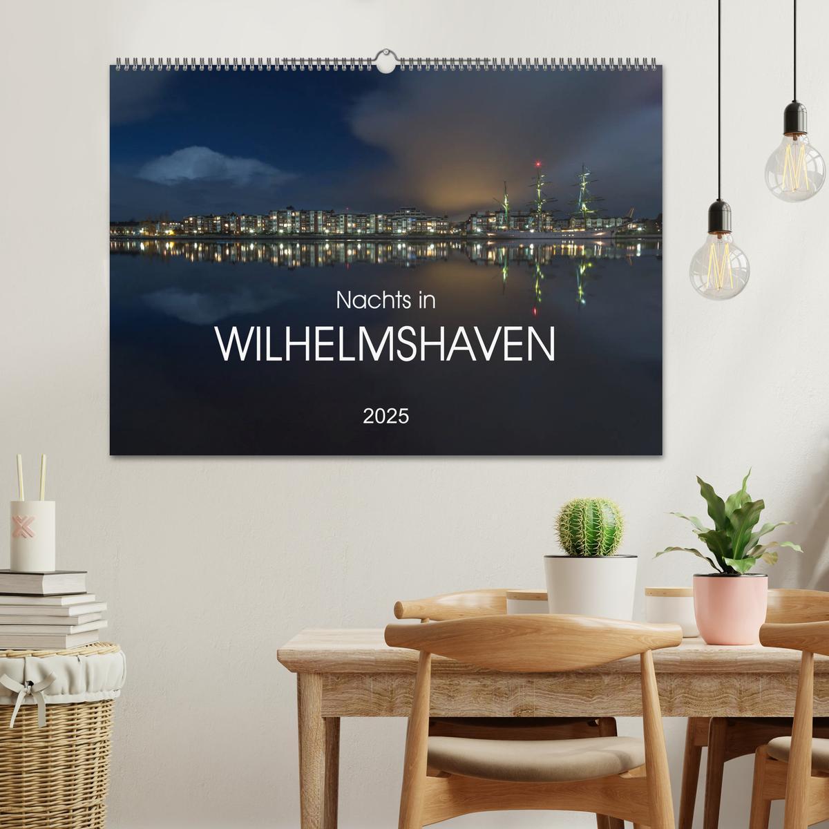 Bild: 9783435656035 | Nachts in Wilhelmshaven Edition mit maritimen Motiven (Wandkalender...