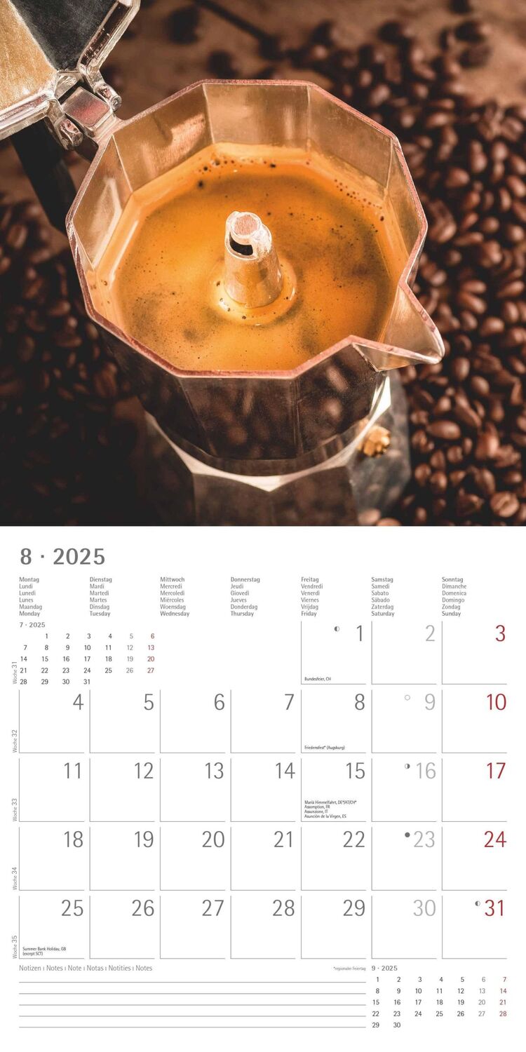 Bild: 4251732343064 | Kaffeegenuss 2025 - Broschürenkalender 30x30 cm (30x60 geöffnet) -...