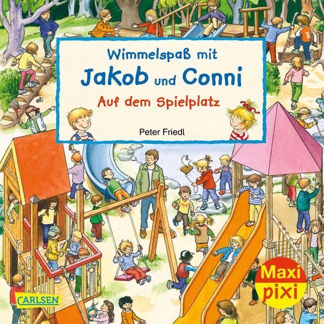 Cover: 9783551032331 | Maxi Pixi 320: Wimmelspaß mit Jakob und Conni: Auf dem Spielplatz