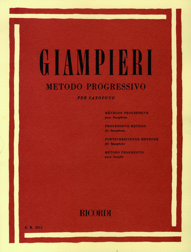 Cover: 9790041820118 | Metodo Progressivo | Per Saxofono | Alamiro Giampieri | Buch | Ricordi