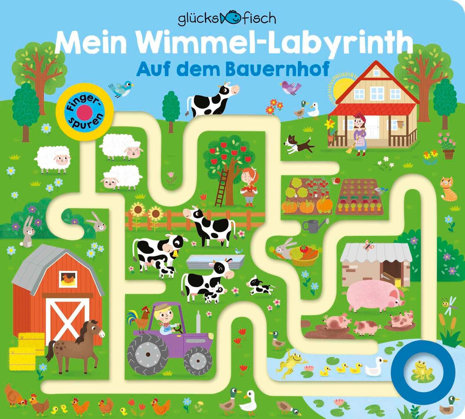 Cover: 9783737359955 | Glücksfisch: Mein Wimmel-Labyrinth: Auf dem Bauernhof | Tom Moore