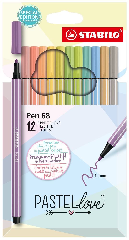 Cover: 4006381594721 | STABILO Pen 68 12er Pastellove Etui | In Karton | 6812-7-7 | 2023