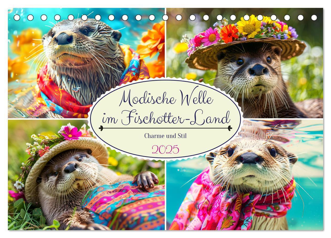 Cover: 9783435516841 | Modische Welle im Fischotter-Land. Charme und Stil (Tischkalender...