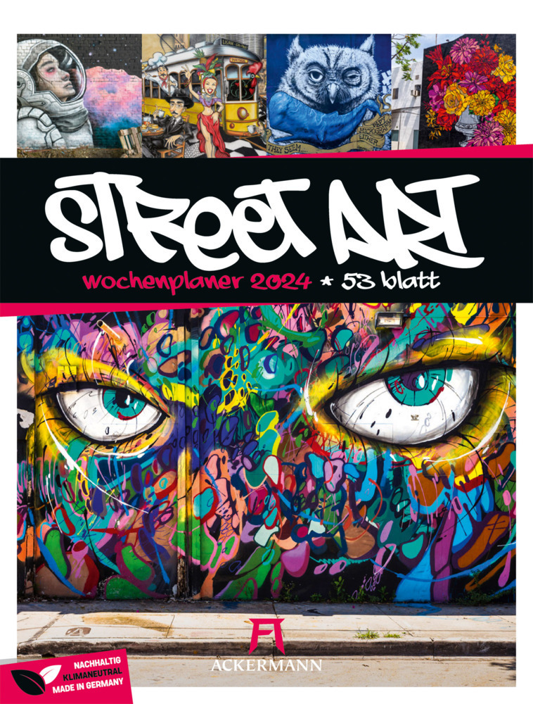 Cover: 9783838434292 | Street Art - Graffiti - Wochenplaner Kalender 2024 | Kunstverlag