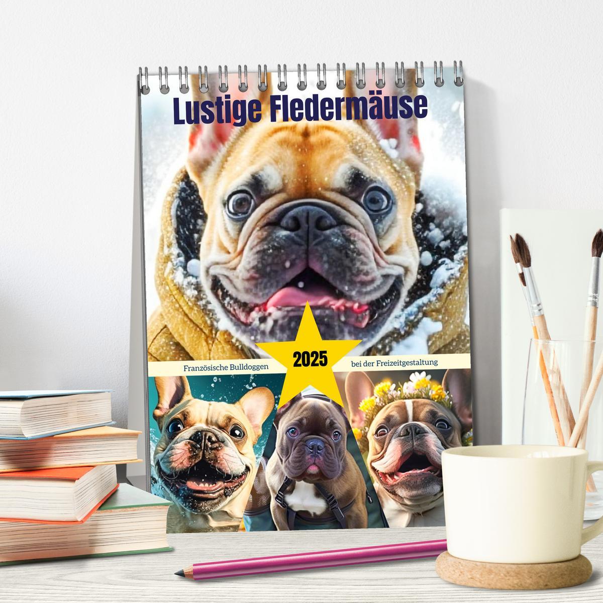 Bild: 9783435877423 | Lustige Fledermäuse. Französische Bulldoggen bei der...