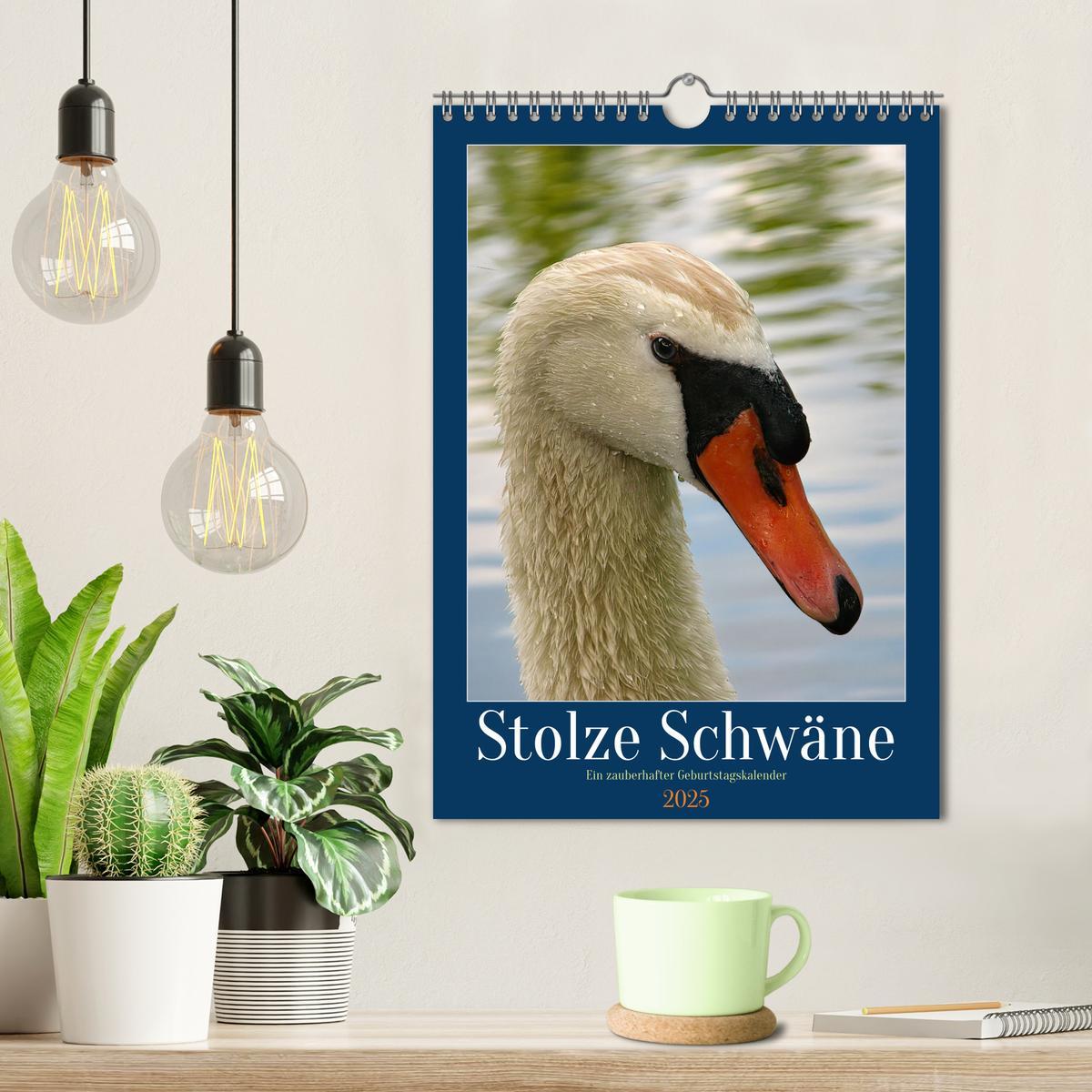 Bild: 9783435864980 | Stolze Schwäne (Wandkalender 2025 DIN A4 hoch), CALVENDO...