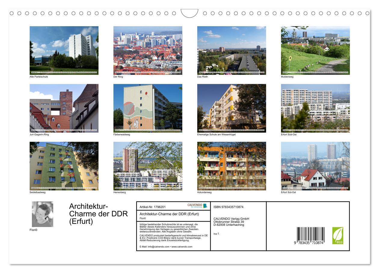 Bild: 9783435710874 | Architektur-Charme der DDR (Erfurt) (Wandkalender 2025 DIN A3...