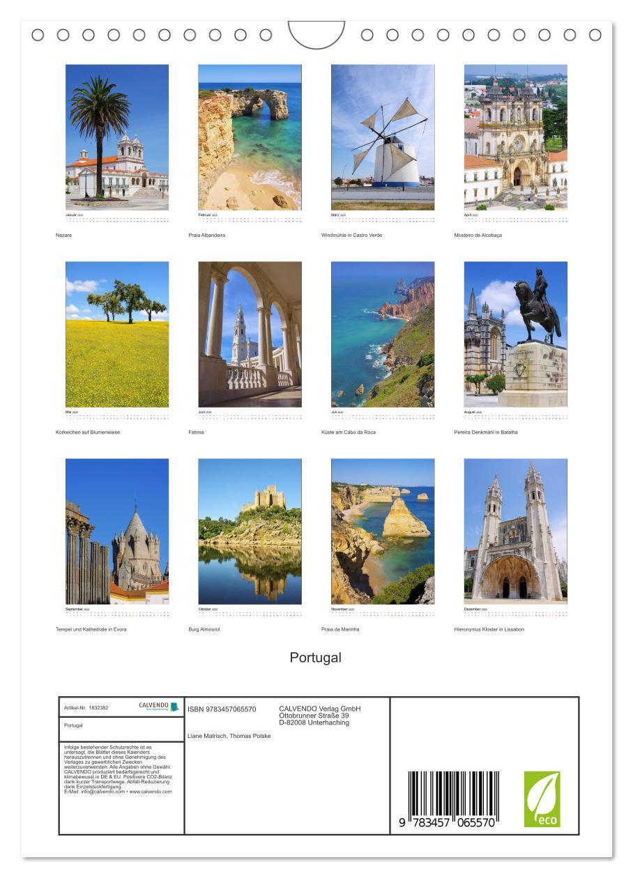 Bild: 9783457065570 | Portugal (Wandkalender 2025 DIN A4 hoch), CALVENDO Monatskalender