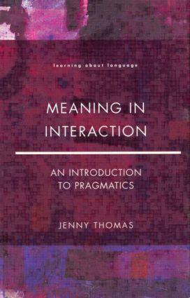 Cover: 9780582291515 | Meaning in Interaction | An Introduction to Pragmatics | Thomas | Buch