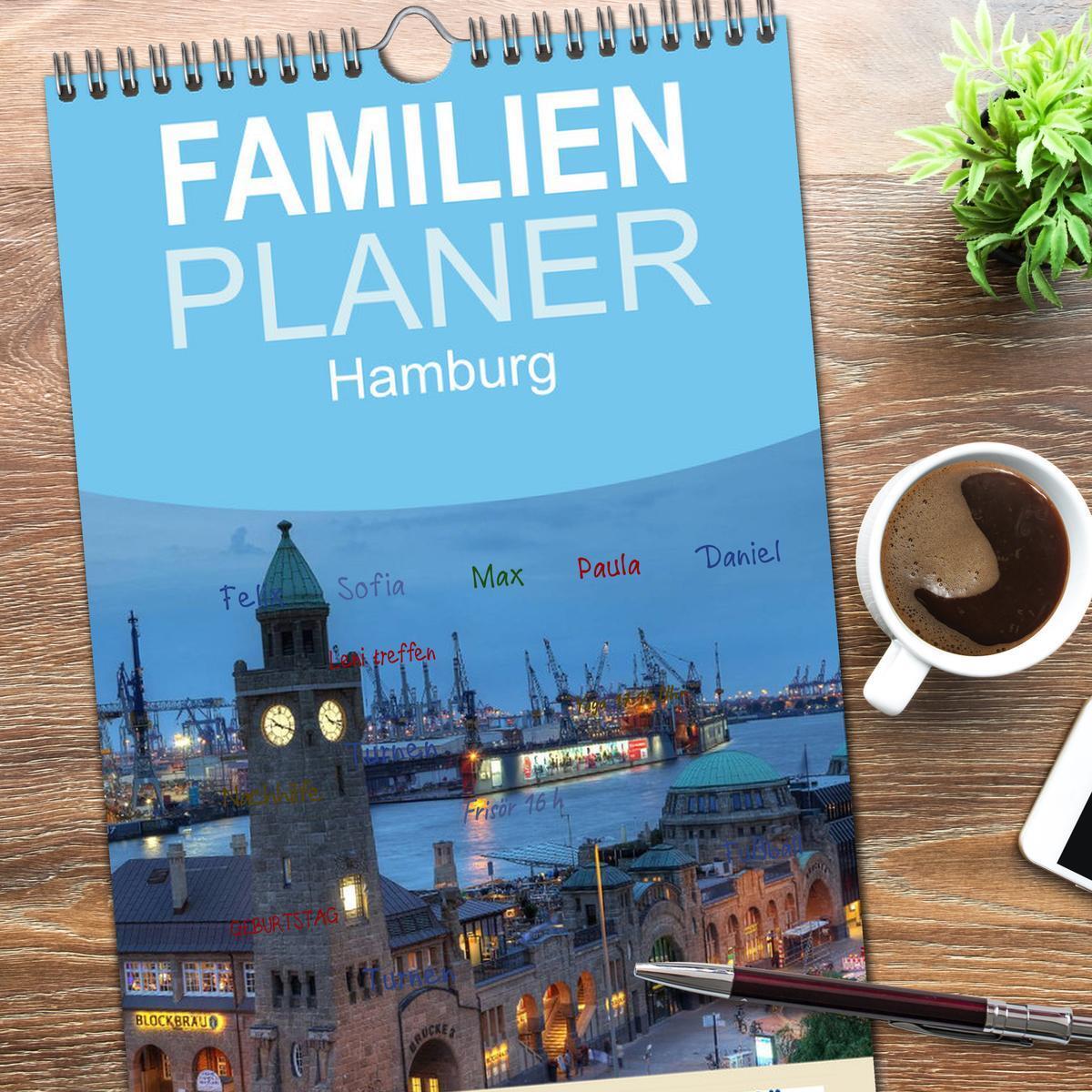 Bild: 9783457113516 | Familienplaner 2025 - Hamburg mit 5 Spalten (Wandkalender, 21 x 45...