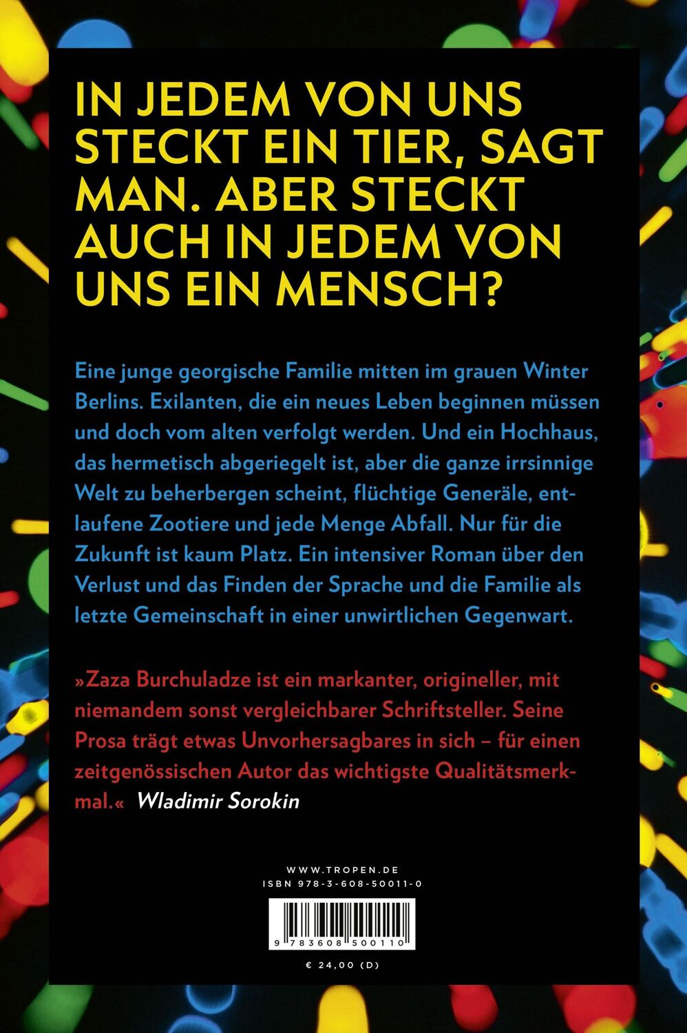 Rückseite: 9783608500110 | Zoorama | Roman | Zaza Burchuladze | Buch | 320 S. | Deutsch | 2022