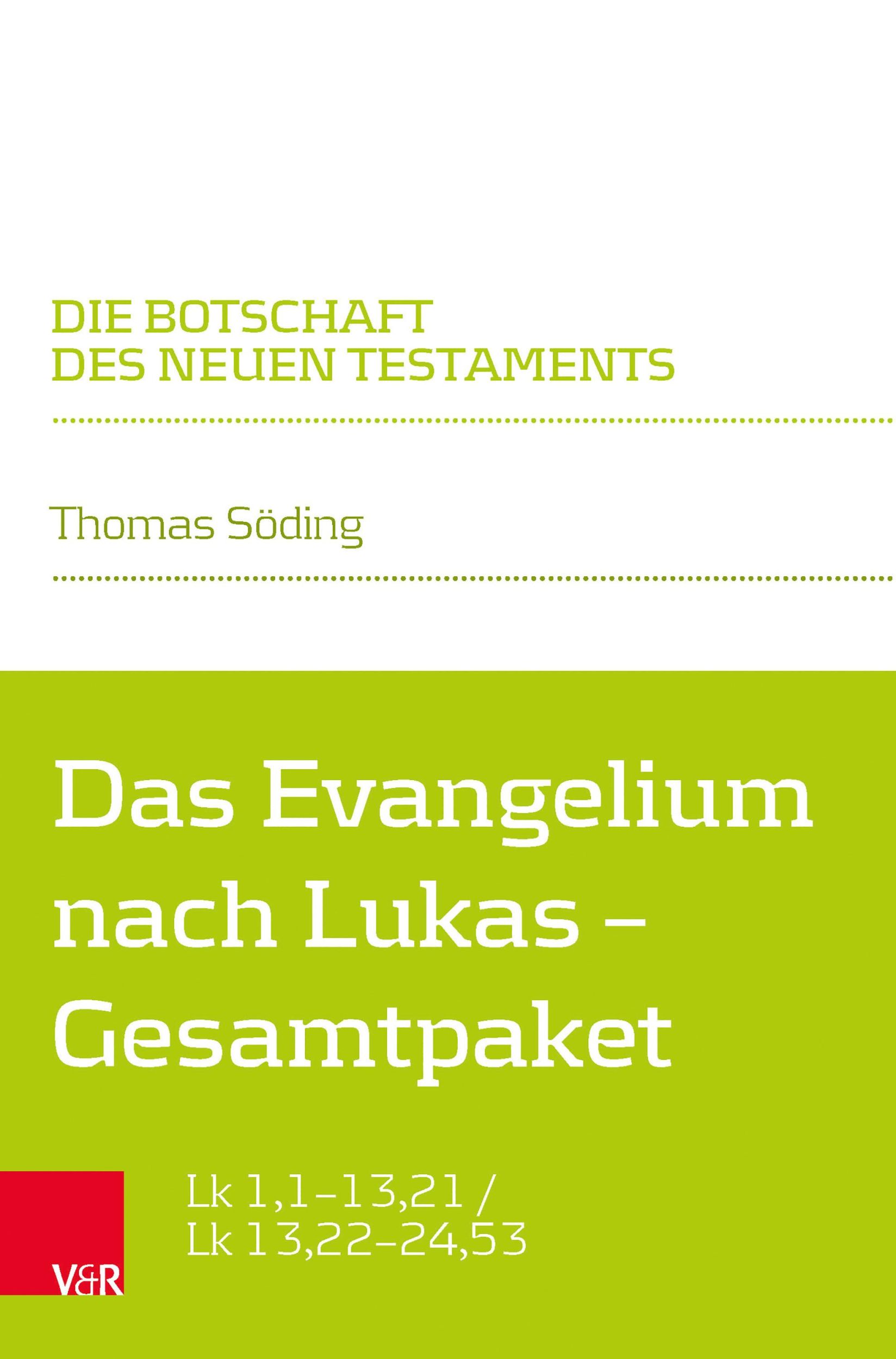 Cover: 9783525565605 | Das Evangelium nach Lukas - Gesamtpaket | Thomas Söding | Taschenbuch