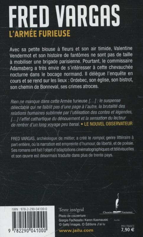 Rückseite: 9782290041000 | L'armée furieuse | Fred Vargas | Taschenbuch | Französisch | 2013