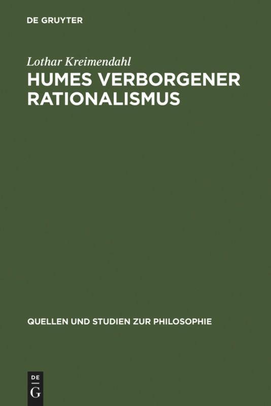 Cover: 9783110088656 | Humes verborgener Rationalismus | Lothar Kreimendahl | Buch | ISSN