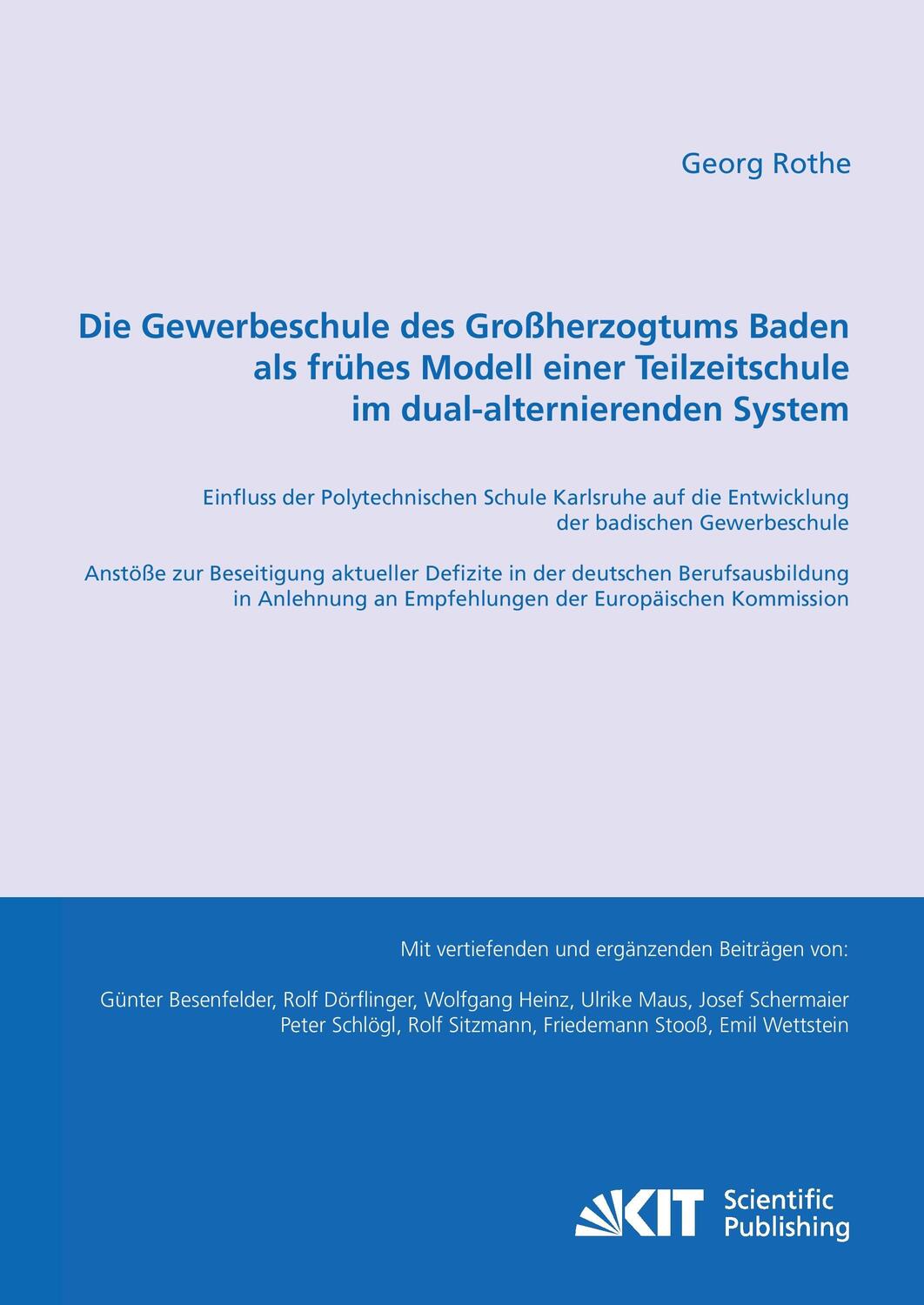 Cover: 9783866446472 | Die Gewerbeschule des Großherzogtums Baden als frühes Modell einer...