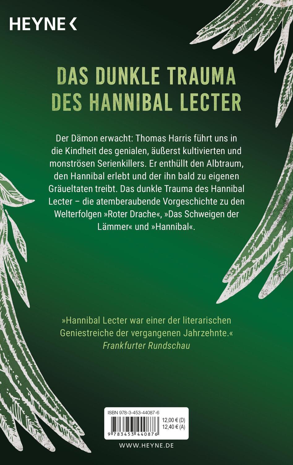 Bild: 9783453440876 | Hannibal Rising | Thomas Harris | Taschenbuch | Hannibal Lecter | 2019
