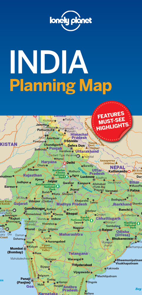 Cover: 9781787014572 | Lonely Planet India Planning Map | (Land-)Karte | Englisch | 2018