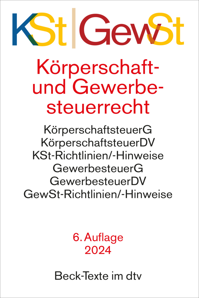 Cover: 9783423532235 | Körperschaftsteuerrecht / Gewerbesteuerrecht | Taschenbuch | 398 S.