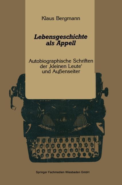 Cover: 9783531121529 | Lebensgeschichte als Appell | Klaus Bergmann | Taschenbuch | Paperback