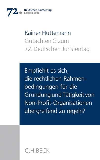 Cover: 9783406715877 | Verhandlungen des 72. Deutschen Juristentages Leipzig 2018 Bd. I:...