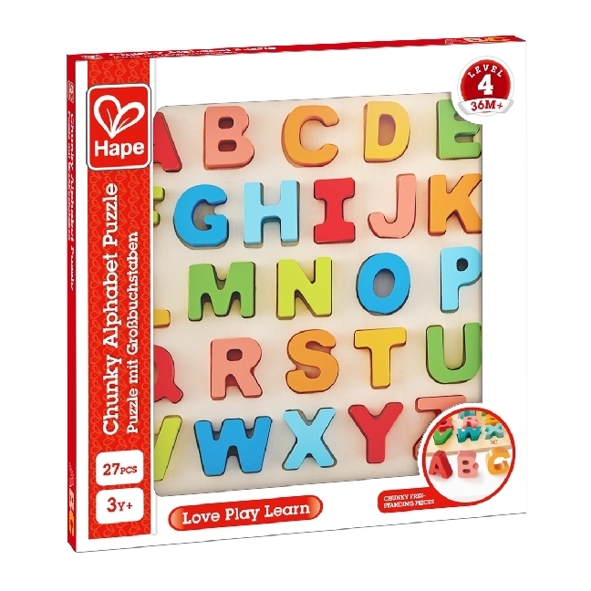 Cover: 6943478018754 | Hape Puzzle mit Großbuchstaben (Kinderpuzzle) | Spiel | In Spielebox