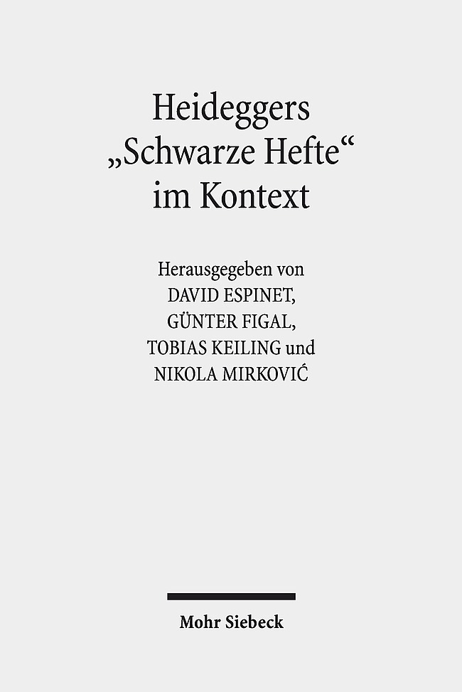 Cover: 9783161547904 | Heideggers "Schwarze Hefte" im Kontext | David Espinet (u. a.) | Buch