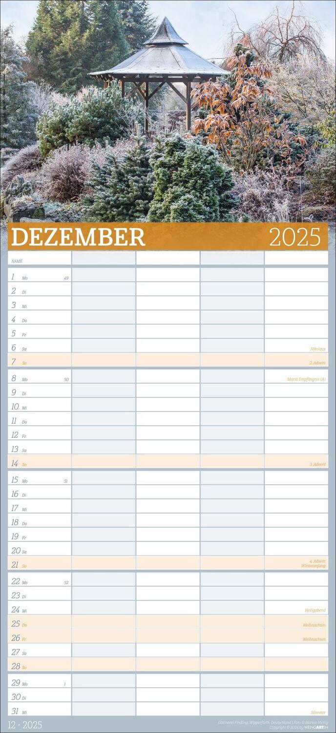 Bild: 9783839901052 | Garten Familienplaner 2025 | Kalender | Spiralbindung | 15 S. | 2025