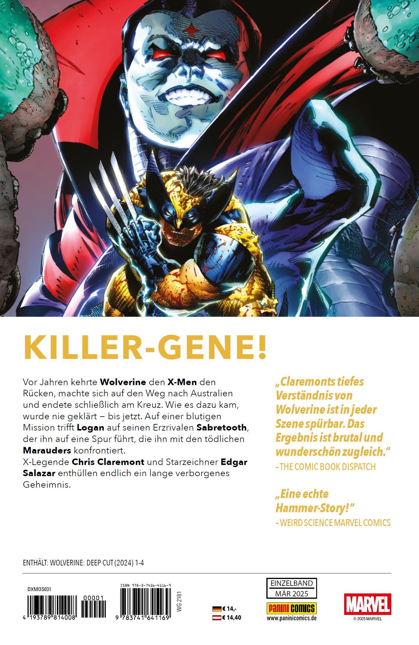 Rückseite: 9783741641169 | Wolverine: Narben | Chris Claremont (u. a.) | Taschenbuch | 108 S.