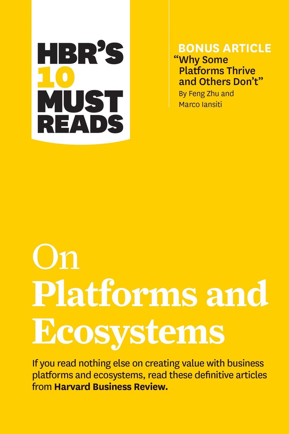 Cover: 9781633699885 | HBR's 10 Must Reads on Platforms and Ecosystems (with bonus article...