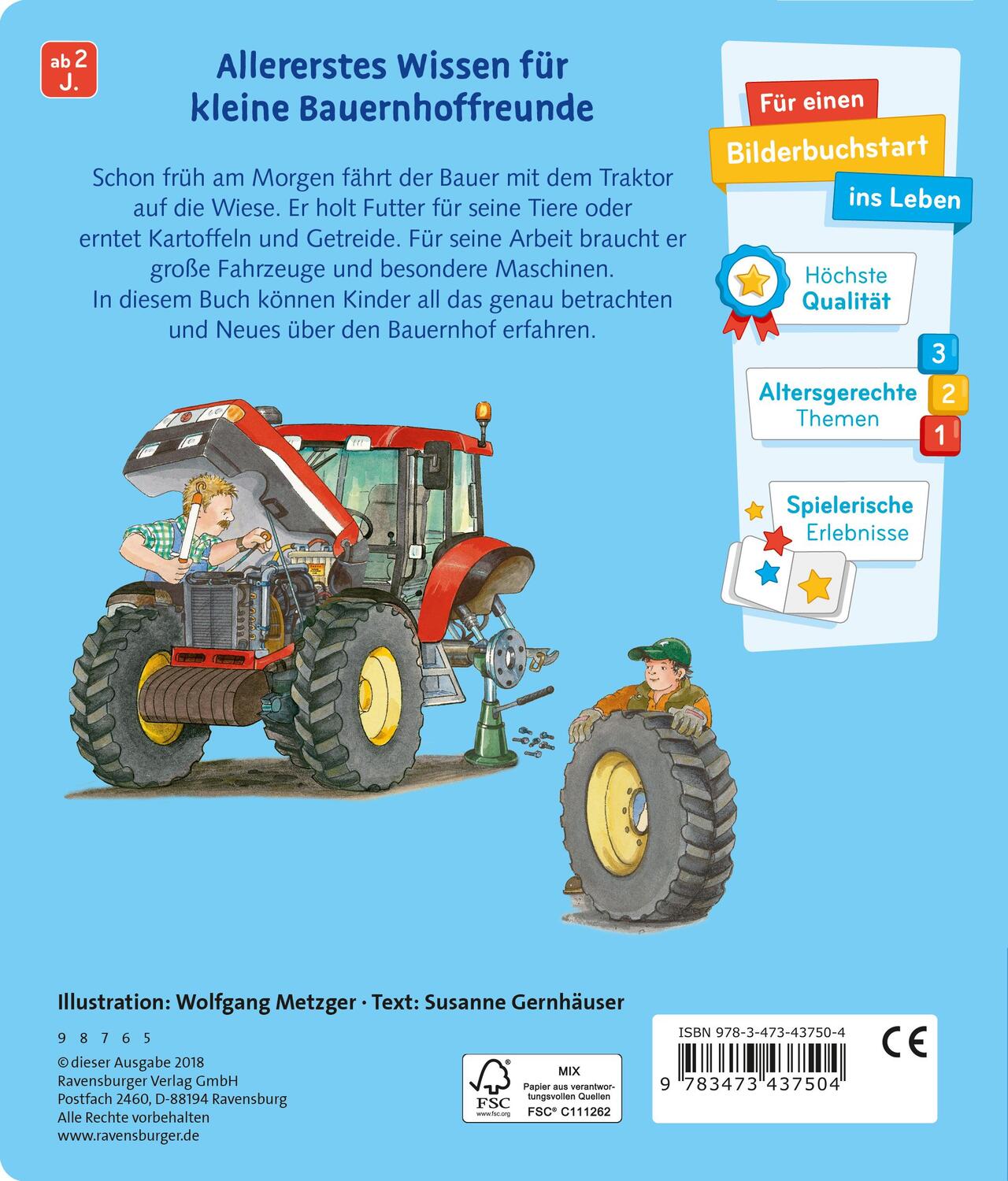 Rückseite: 9783473437504 | Meine Welt der Fahrzeuge: Auf dem Bauernhof | Susanne Gernhäuser