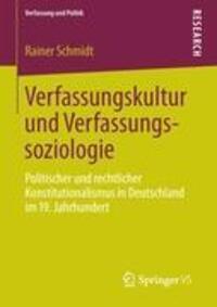 Cover: 9783531196459 | Verfassungskultur und Verfassungssoziologie | Rainer Schmidt | Buch