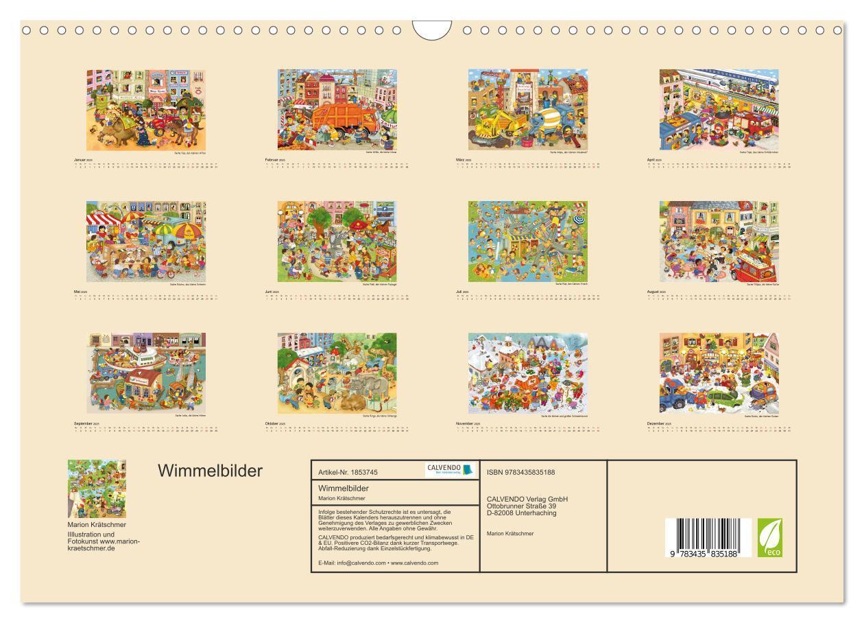 Bild: 9783435835188 | Wimmelbilder (Wandkalender 2025 DIN A3 quer), CALVENDO Monatskalender