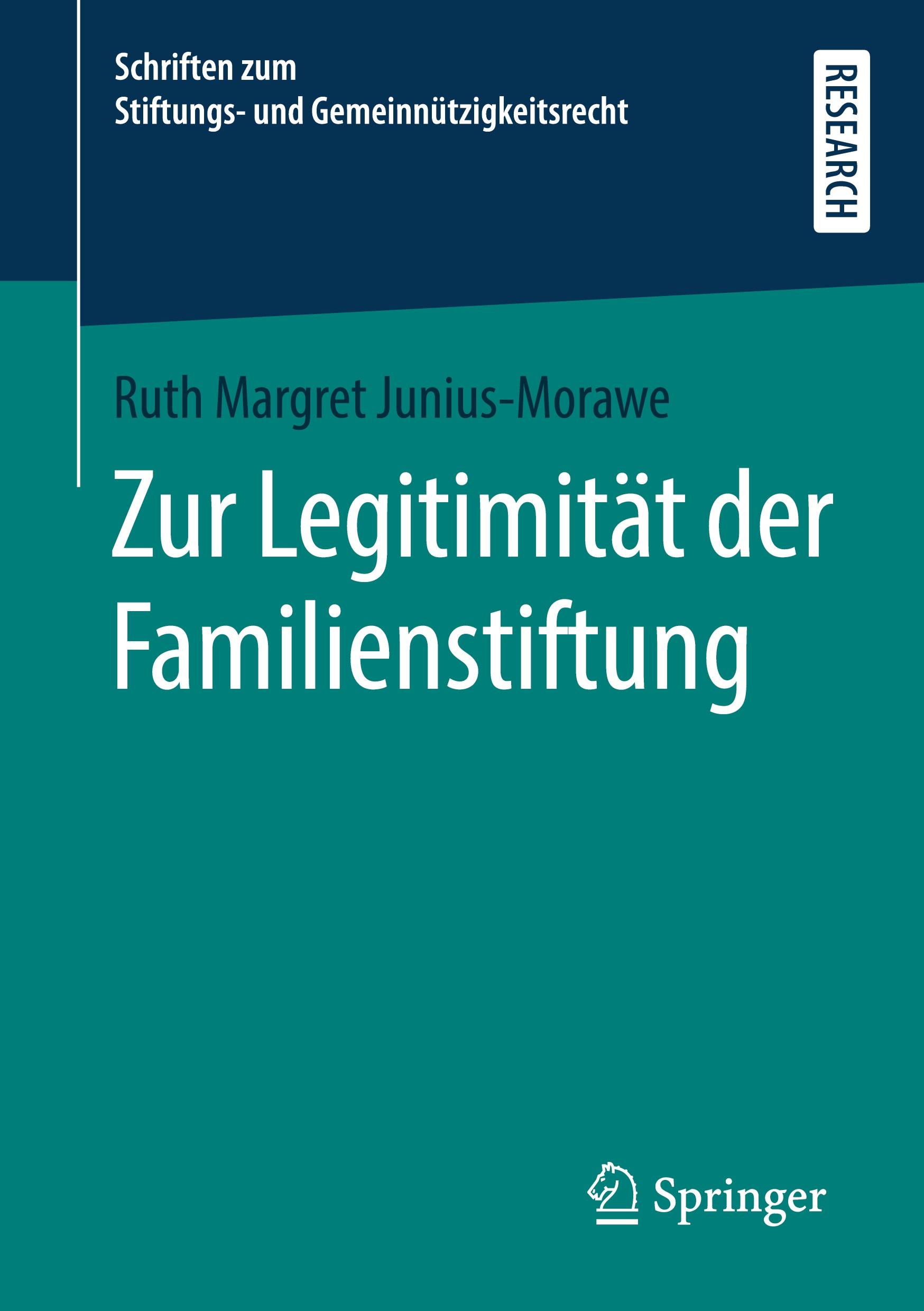 Cover: 9783658366063 | Zur Legitimität der Familienstiftung | Ruth Margret Junius-Morawe