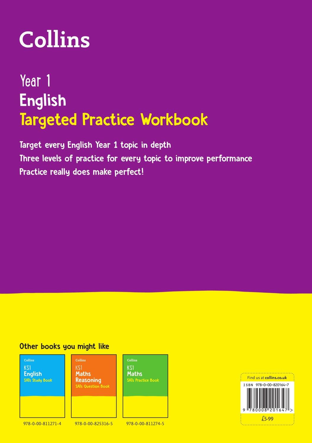 Rückseite: 9780008201647 | Year 1 English Targeted Practice Workbook | Ideal for Use at Home