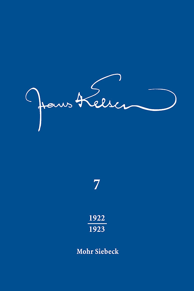 Cover: 9783161499883 | Hans Kelsen Werke | Band 7: Veröffentlichte Schriften 1921-1923 | Buch